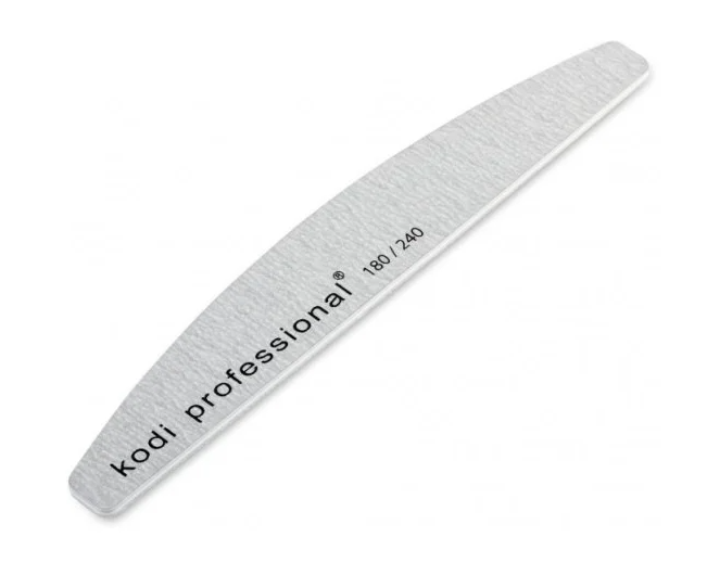 Пилка для натуральных ногтей, полукруглая #180/240. Kodi Professional.